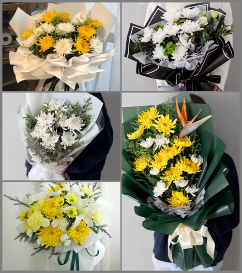 湖南株洲炎陵县船形乡白事花束代送